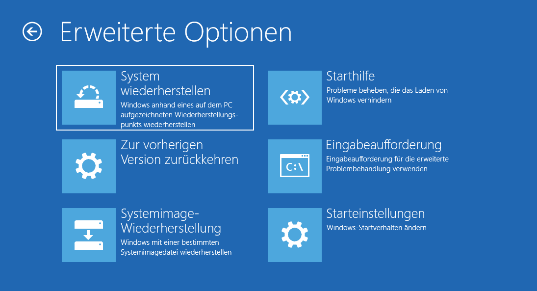 System wiederherstellen