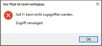 Fehlermeldung „Zugriff verweigert“
