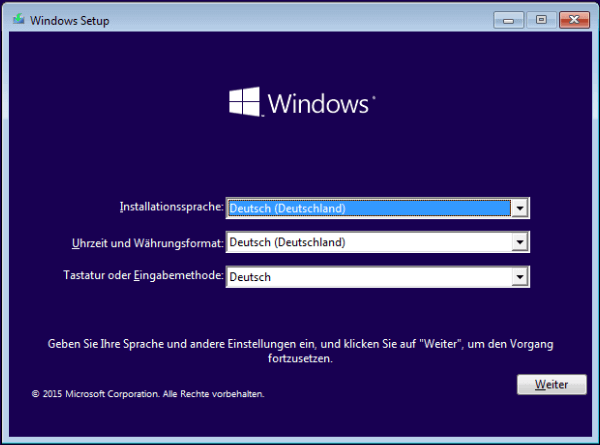  Installationssprache