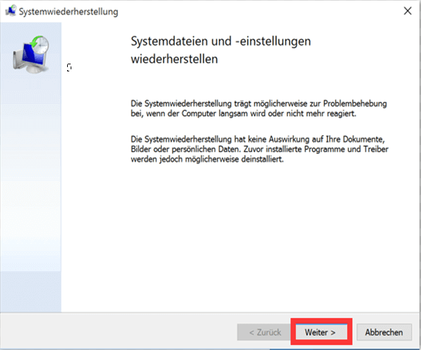 Systemwiederherstellung