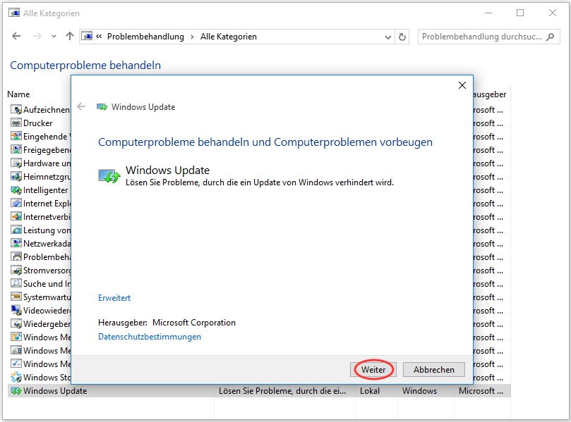 Computerprobleme behandeln und Computerproblem vorbeugen
