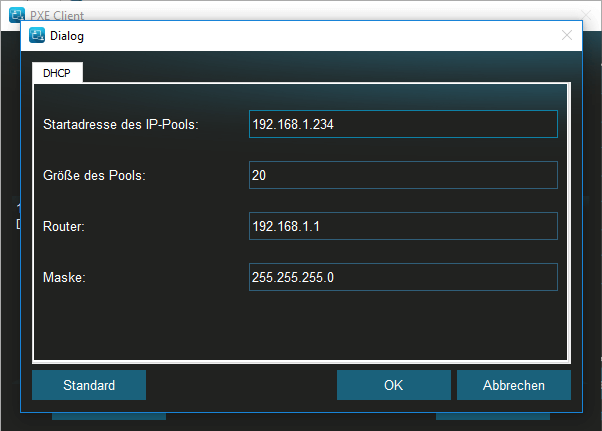Konfigurieren Sie DHCP-Werte