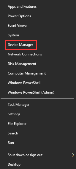 Windows 10のデバイスマネージャーを開く