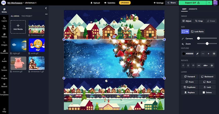 Create a GIF collage with Kapwing