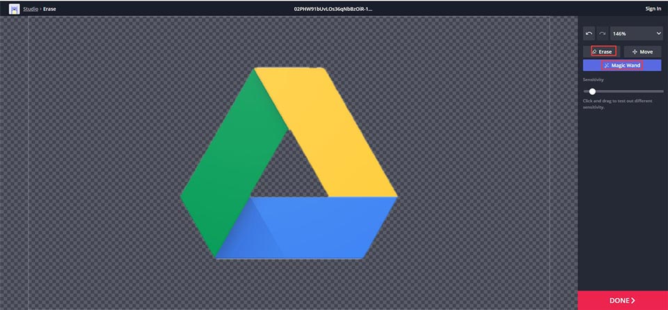 remove background using Kawping