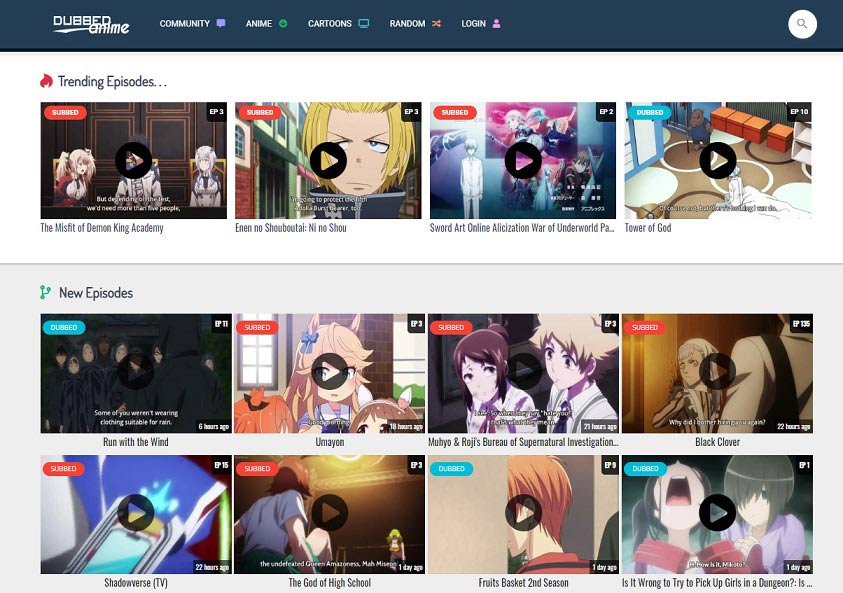 Dubbed Anime