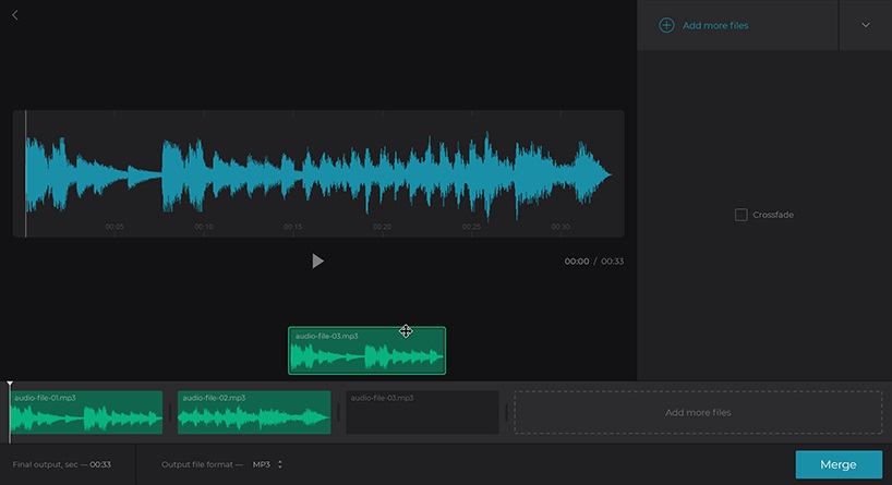 the interface of Clideo