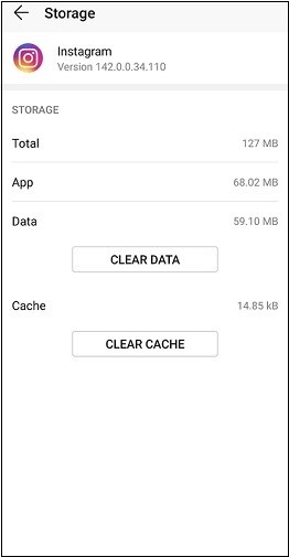Instagram-Caches und -Daten auf Android löschen