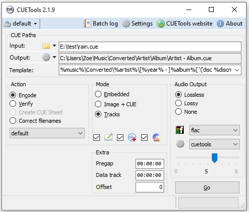 import FLAC CUE file