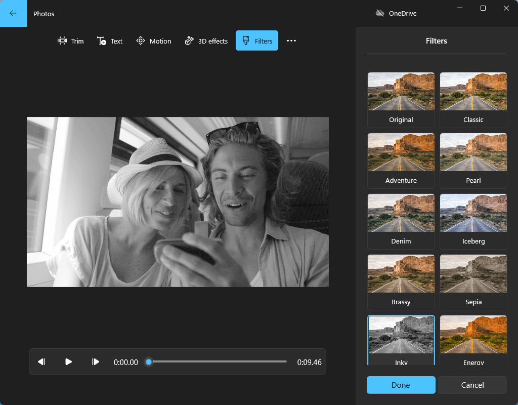 add filters to a video