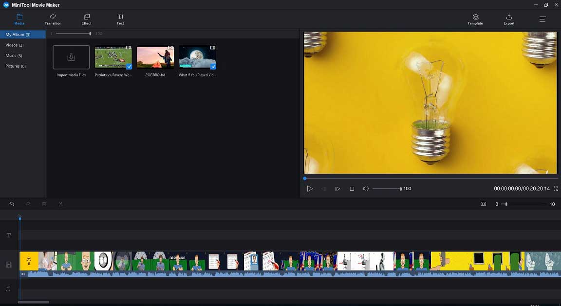  importer des fichiers WebM, les faire glisser et les déposer dans la chronologie