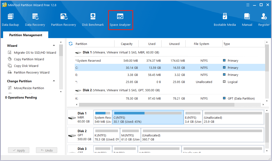 click Space Analyzer