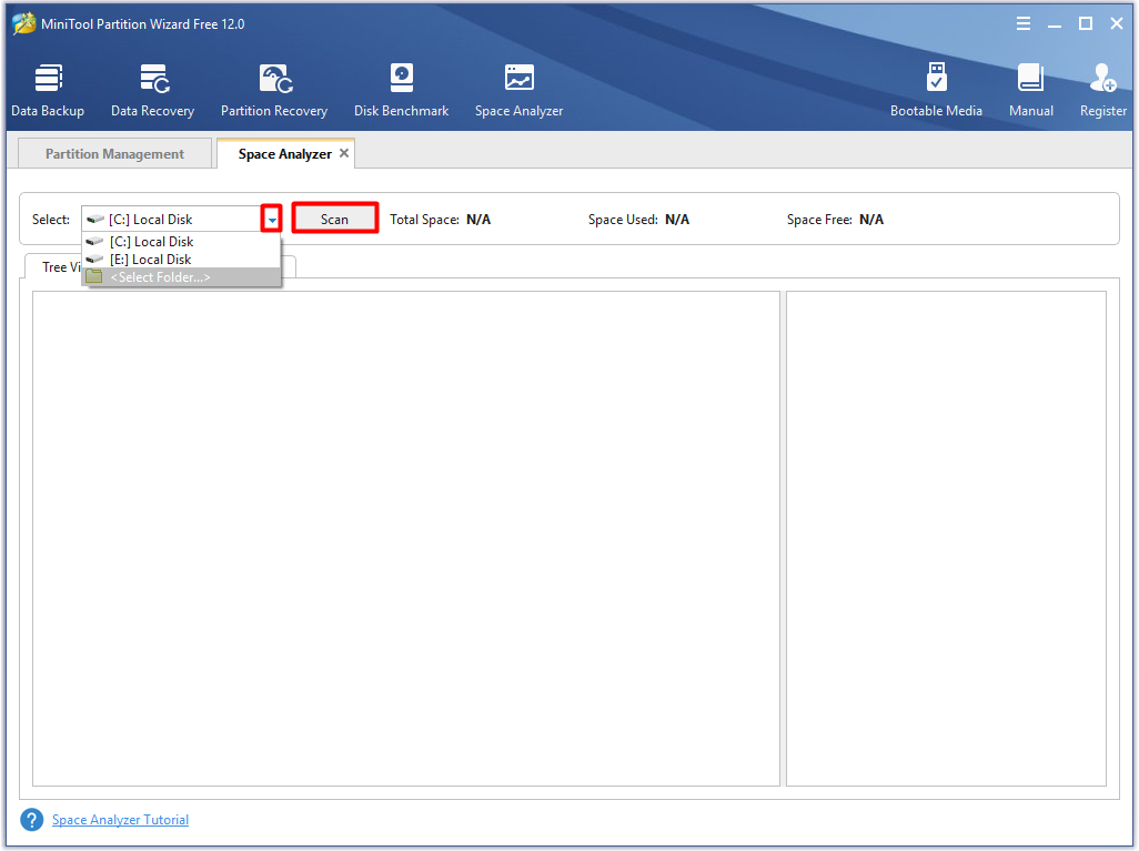 scan the targeted partition