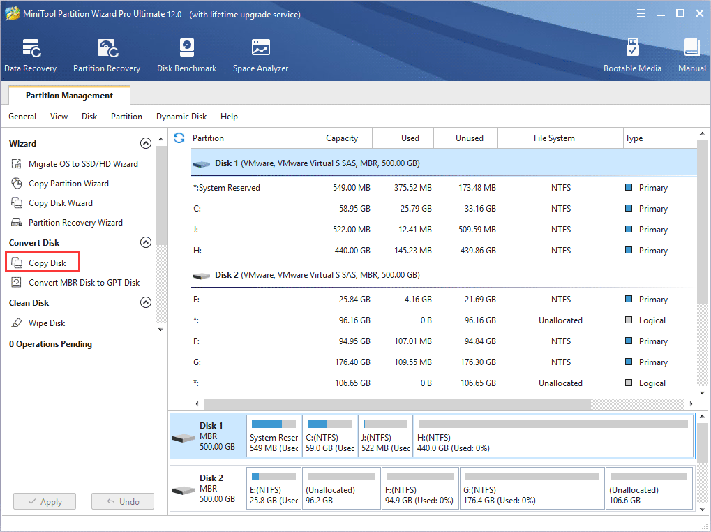 choose copy disk