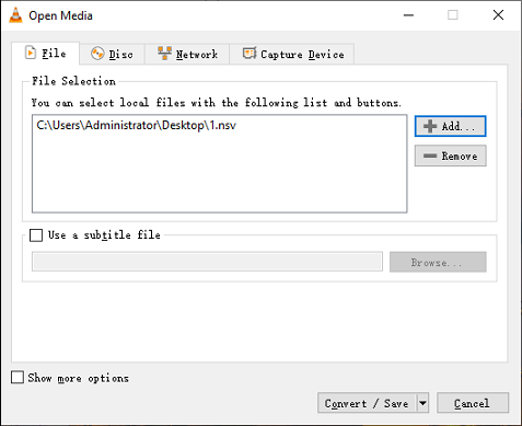Open Media window
