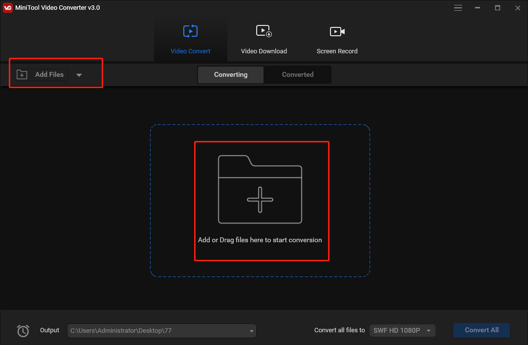 click Add Files button