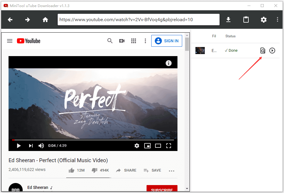 check the downloaded YouTube music MP3 file