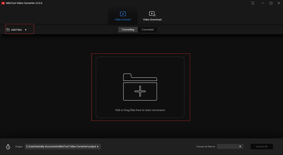 add MP3 to MiniTool Video Converter