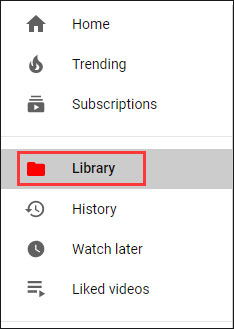 click the Library tab