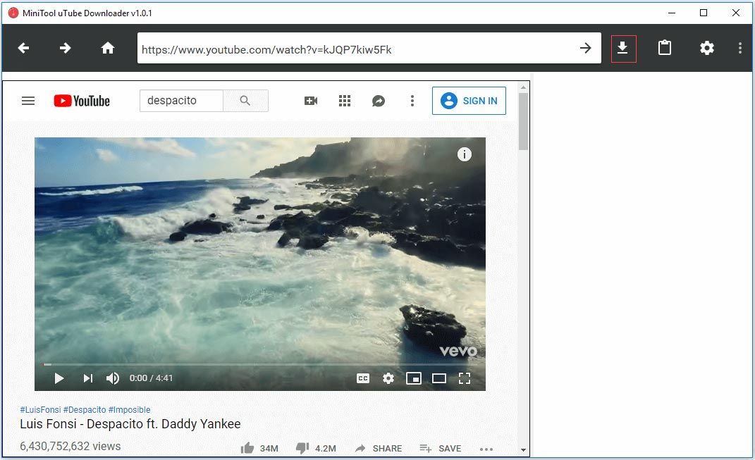 Starten Sie den Download von YouTube-Musik