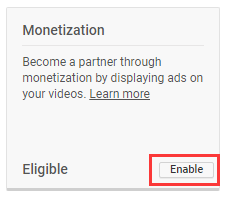 enable Monetization