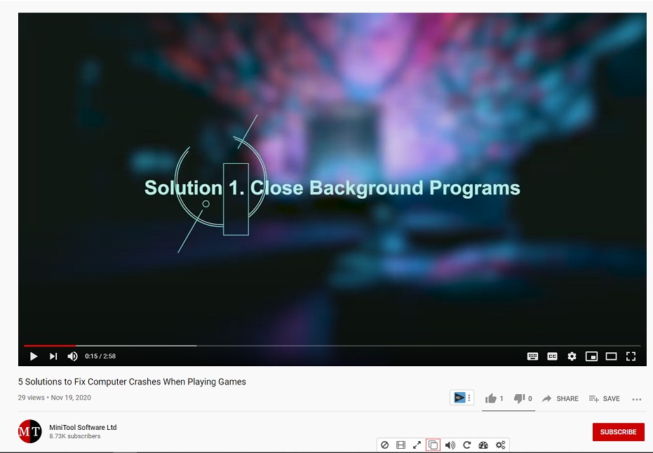 detach youtube player