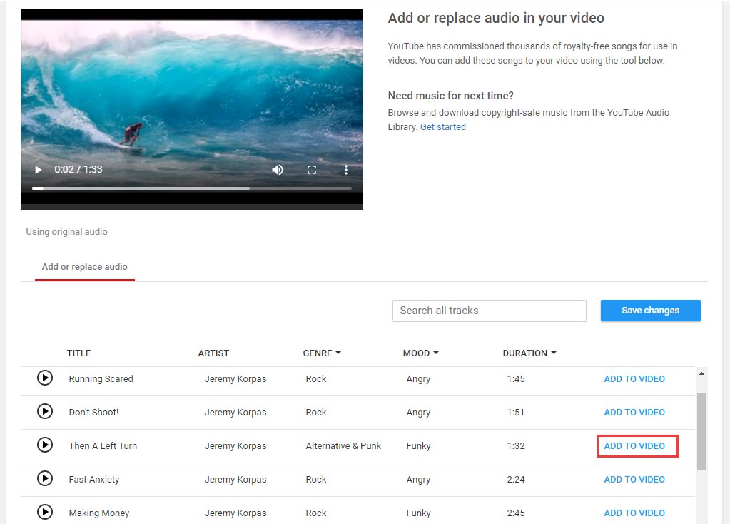 add audio to video