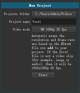 create a new project