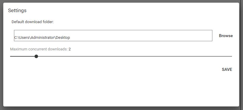 Einstellung für Download festlegen