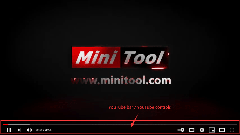 YouTube bar