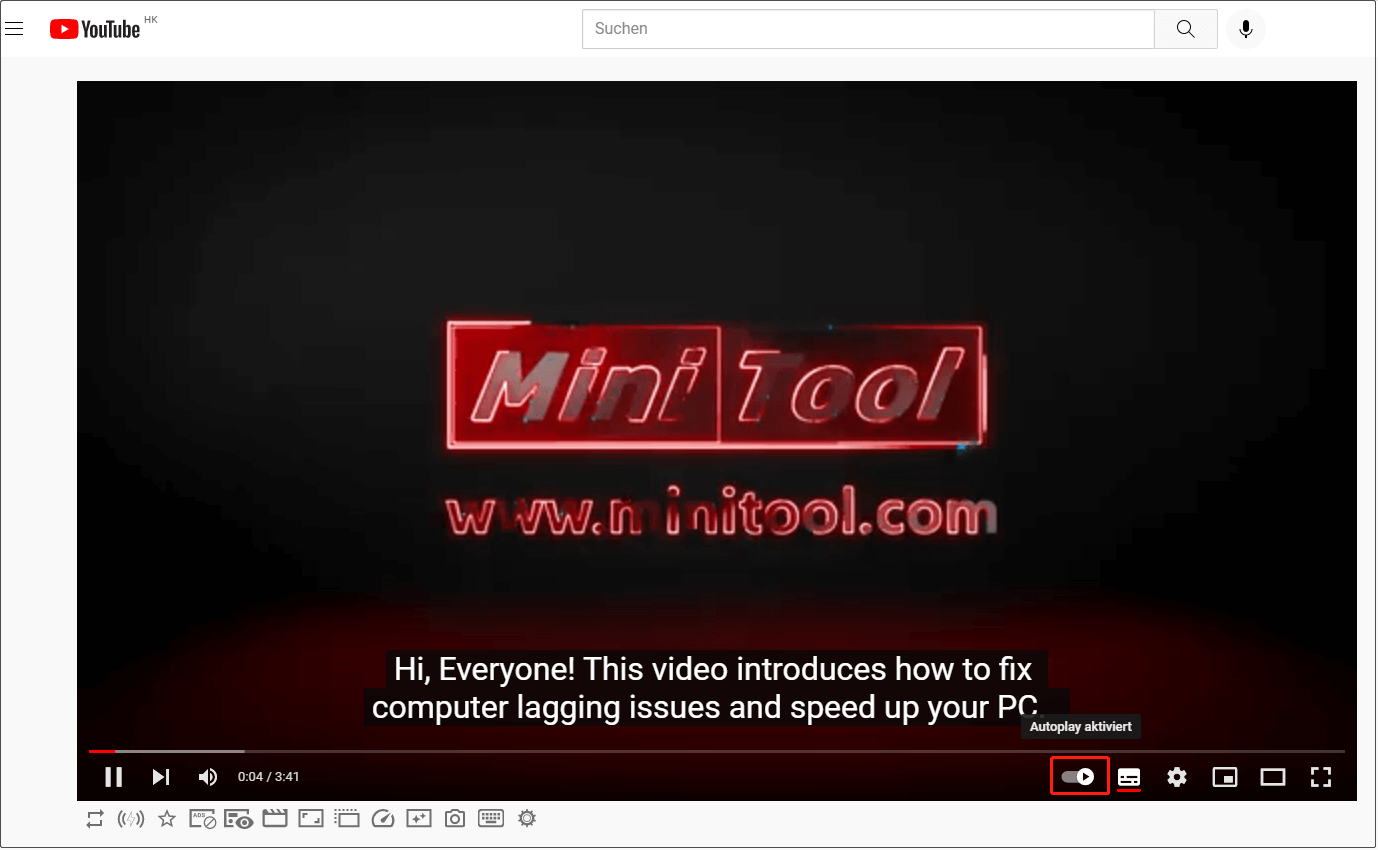 YouTube Autoplay deaktivieren