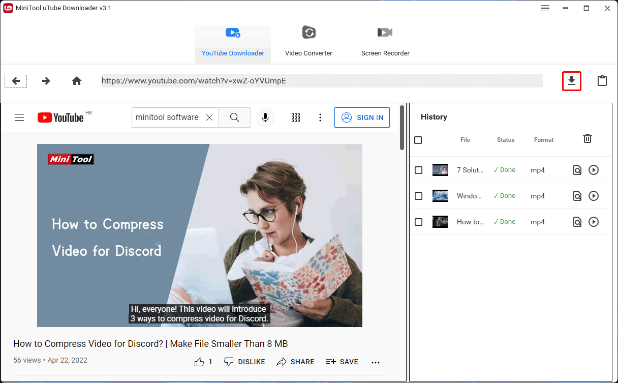 MiniTool uTube Downloader