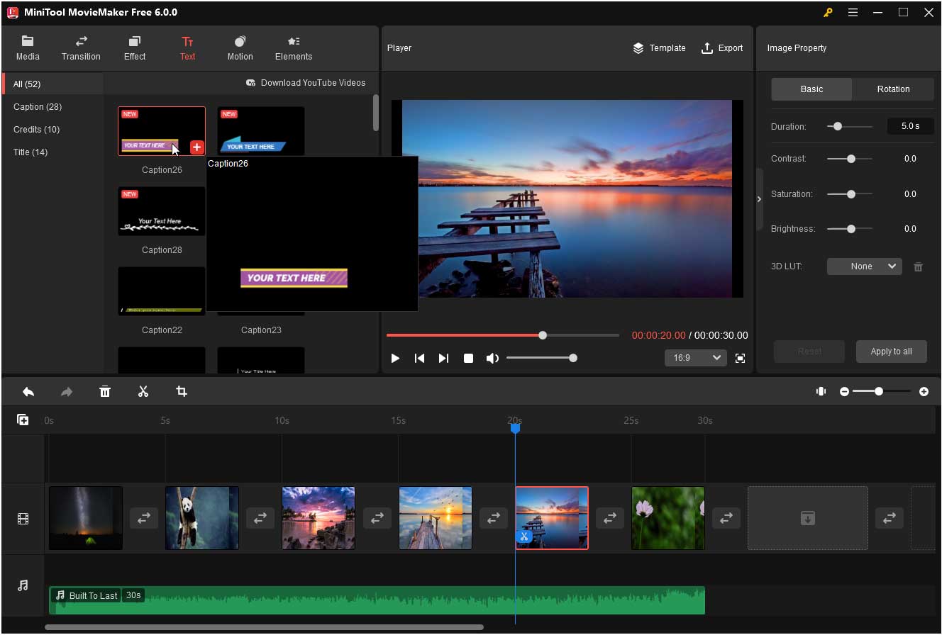 MiniTool Movie Maker edita el video de YouTube