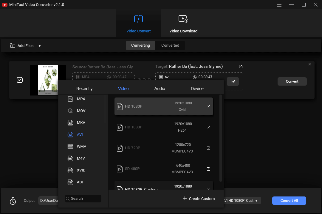 Convertisseur vidéo MiniTool