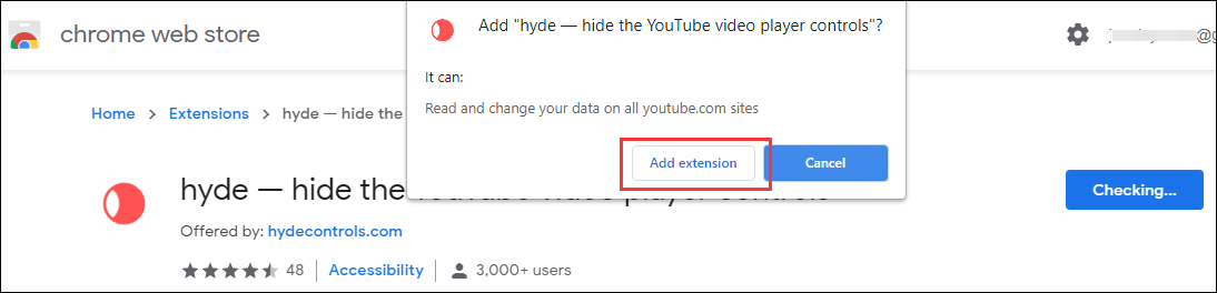 Adicionar extensão